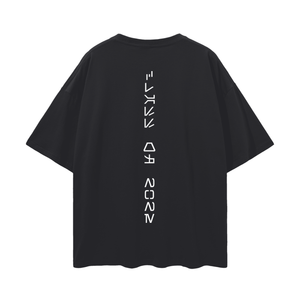 K-2SO Black Oversize Deep Drop Shoulder Tee - 200 GSM
