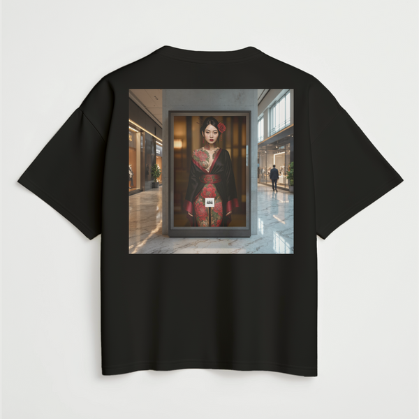 Kurenai (紅) Sign Oversize Deep Drop Shoulder Tee - 200 GSM