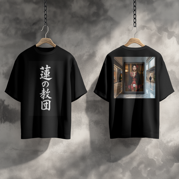 Kurenai (紅) Sign Oversize Deep Drop Shoulder Tee - 200 GSM