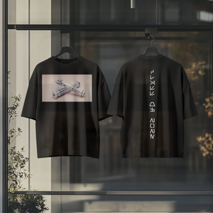 Dual Sabers Oversize Deep Drop Shoulder Tee - 200 GSM