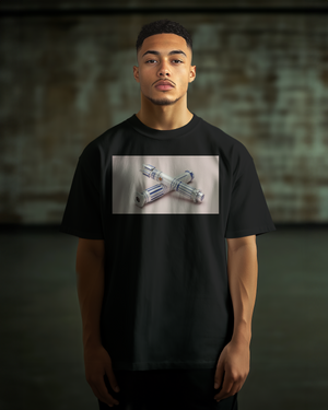 Dual Sabers Oversize Deep Drop Shoulder Tee - 200 GSM