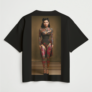 Tsukiko (月子) Full Body Oversize Deep Drop Shoulder Tee - 200 GSM