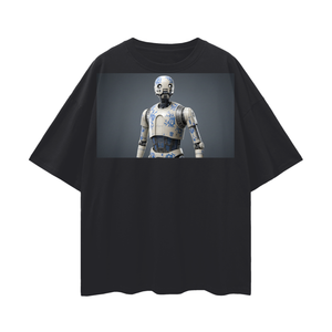 K-2SO Black Oversize Deep Drop Shoulder Tee - 200 GSM