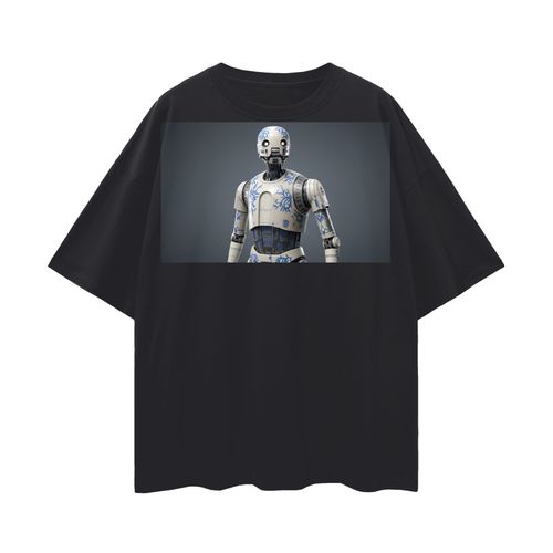 K-2SO Black Oversize Deep Drop Shoulder Tee - 200 GSM
