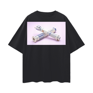 Dual Sabers Oversize Deep Drop Shoulder Tee - 200 GSM