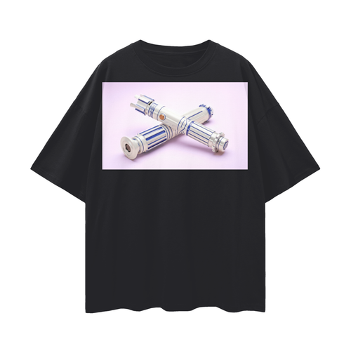 Dual Sabers Oversize Deep Drop Shoulder Tee - 200 GSM