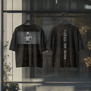 K-2SO Black Oversize Deep Drop Shoulder Tee - 200 GSM