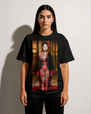 Kurenai (紅) Oversize Deep Drop Shoulder Tee - 200 GSM